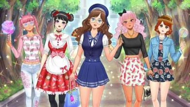 Kawaii High School Fashion - Anime Makeover截图1