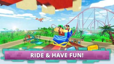 Dino Theme Park Craft: Ride Dinosaur Rollercoaster截图1