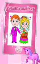 Bride and Groom Wedding Coloring Pages截图1