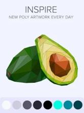 Poly art coloring pages - Color by number low poly截图2