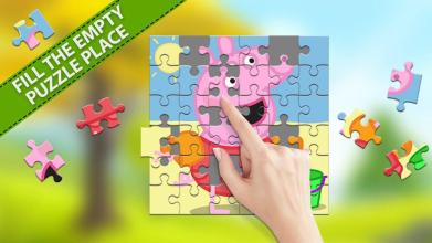 Pink Piggy Jigsaw Puzzle Games 2019截图1