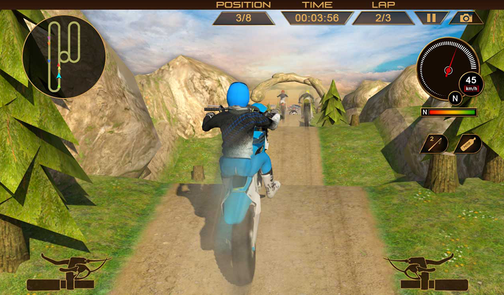 * 尝试极端的自行车赛车: Trial Xtreme Dirt Bike Racing Game截图3