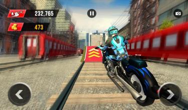 Railroad Bike Race 3D: Subway Moto Ride截图2