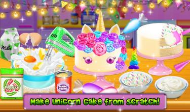 Unicorn Cake Games: New Rainbow Doll Cupcake截图4