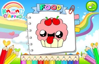 Kawaii Food Coloring Book截图2