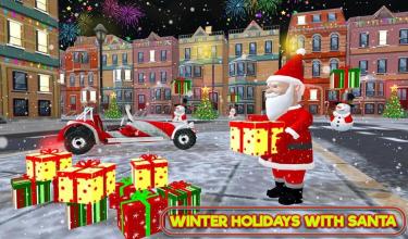 Santa Claus Stunt Car Christmas Gift Delivery截图2