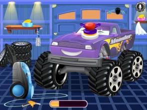 monster car wash game截图1