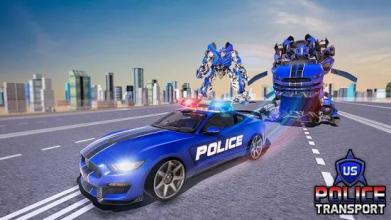 US Police Transform Robot - Police Plane Transport截图1