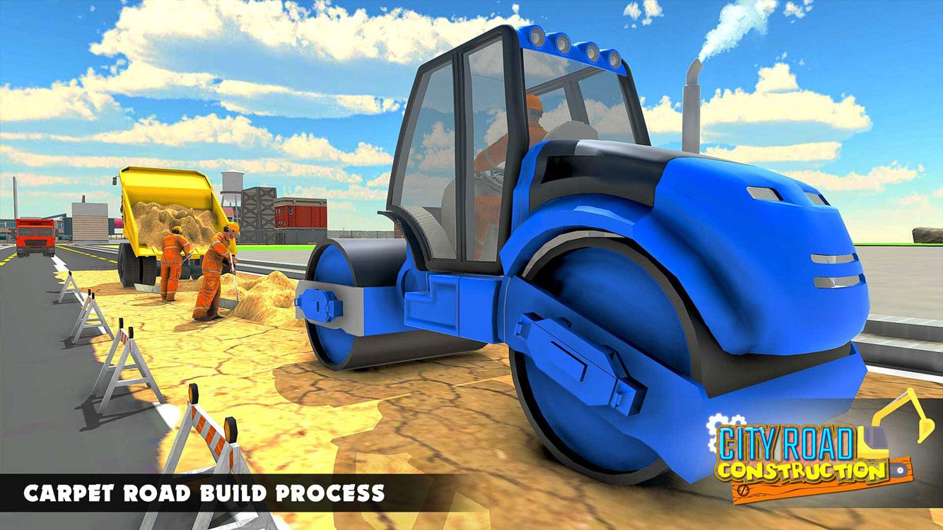 Mega City Road Construction Machine Operator Game截图1