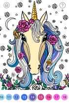 Unicorn Color by Number – Unicorn Coloring Book截图2