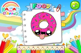 Kawaii Food Coloring Book截图3