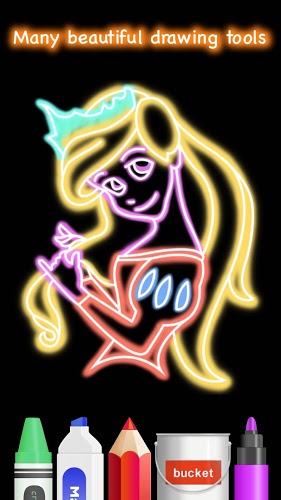 Draw Glow Princess截图5