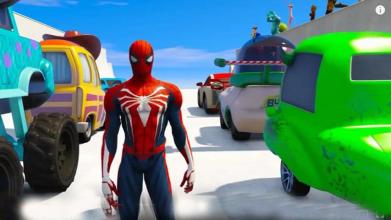 Superheroes Impossible Car Stunt Racing Games截图3