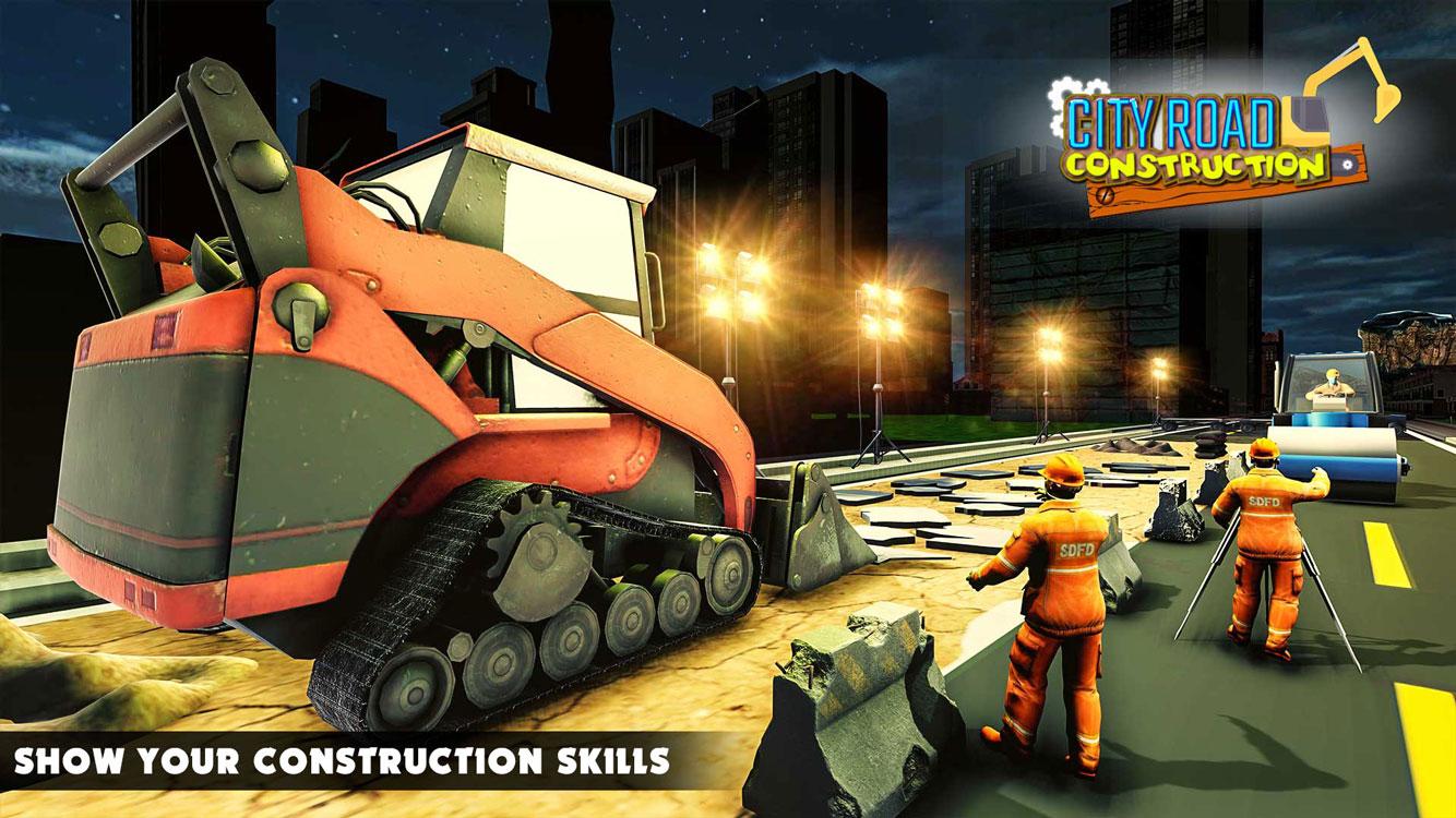 Mega City Road Construction Machine Operator Game截图5