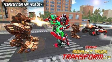 Real Robot Transform Monster Truck Fight截图2