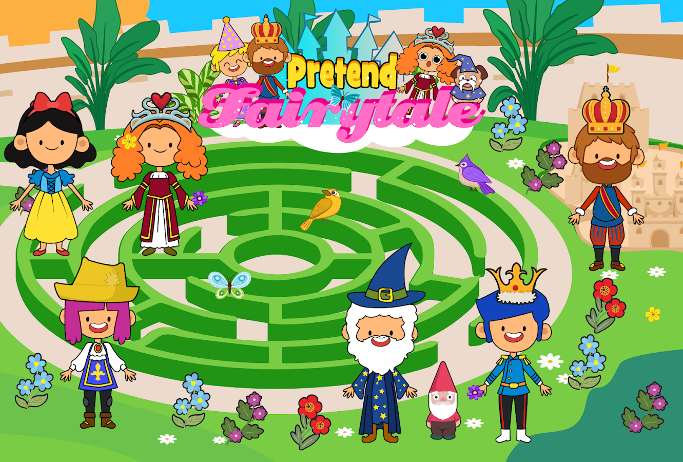 My Pretend Fairytale Land - Kids Royal Family Game截图1