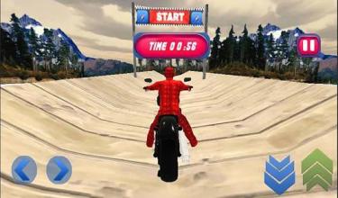 Spiderman Mega Ramp Bike Stunts截图2