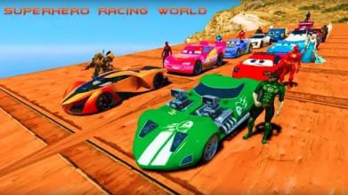 SuperHeroes Stunt Car Racing Game截图1