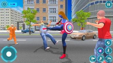 Flying Superhero Captain Girl:US Lady Future Fight截图3