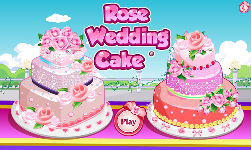 Rose Wedding Cake Game截图2