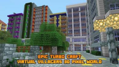 Epic Turbo Craft: Virtual Villagers 3D Pixel World截图5