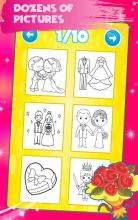 Bride and Groom Wedding Coloring Pages截图3