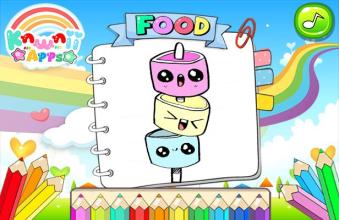 Kawaii Food Coloring Book截图4