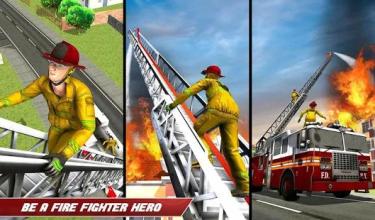 Fire Truck Driving Rescue 911 Fire Engine Games截图3