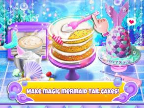 Unicorn Chef: Mermaid Mermicorn Girl Cooking Games截图1