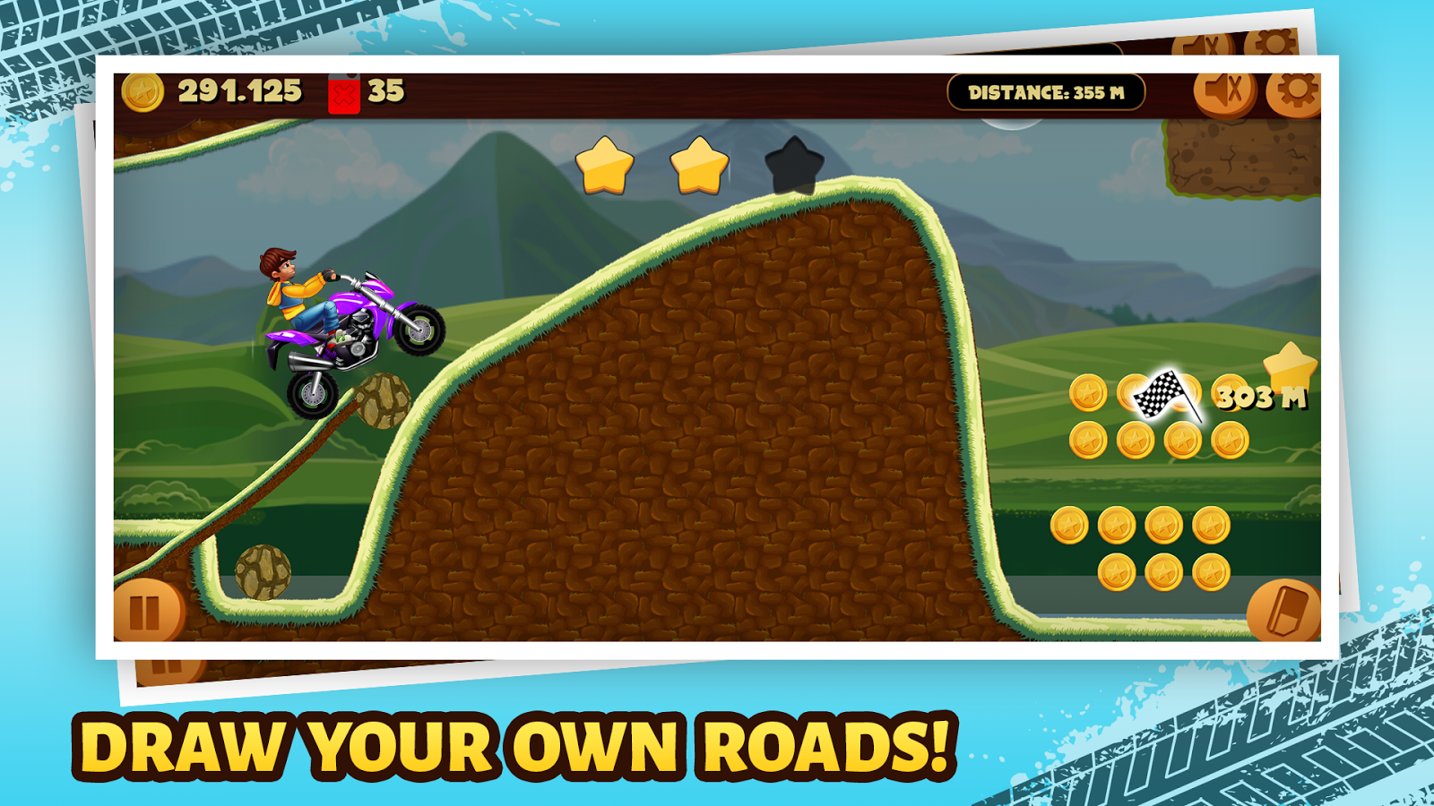 Road Draw: Hill Climb Motor Racing截图2