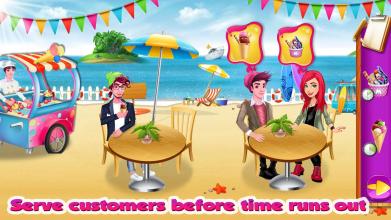 Ice Cream Beach Cart Ice Popsicle Shop Games截图4