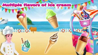 Ice Cream Beach Cart Ice Popsicle Shop Games截图3