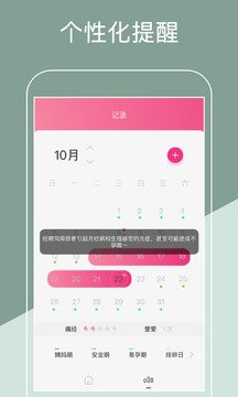 大姨媽日歷截圖