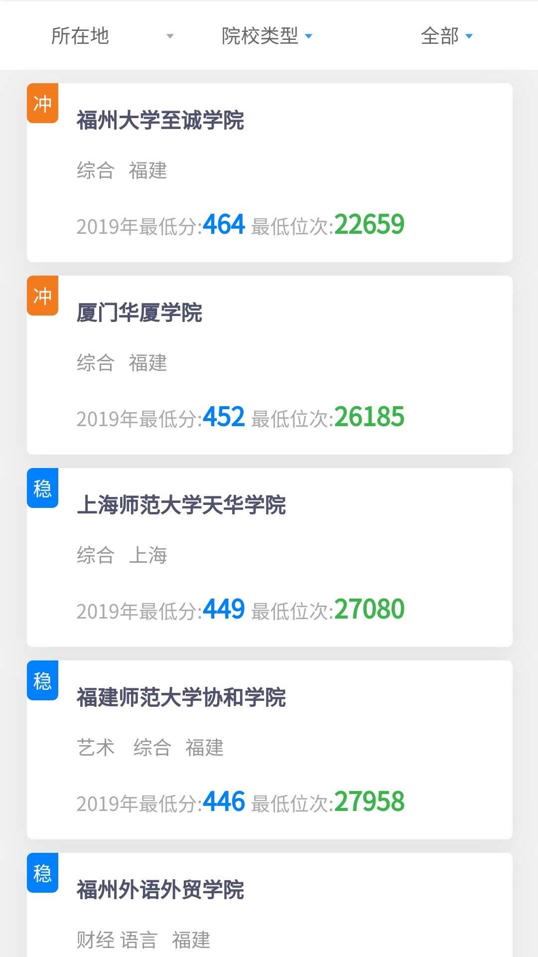 上大学高考志愿填报v2.7.0截图3