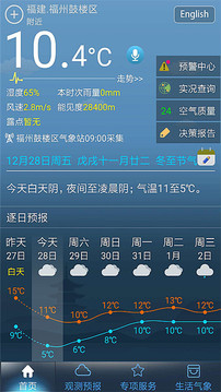 上海知天氣截圖