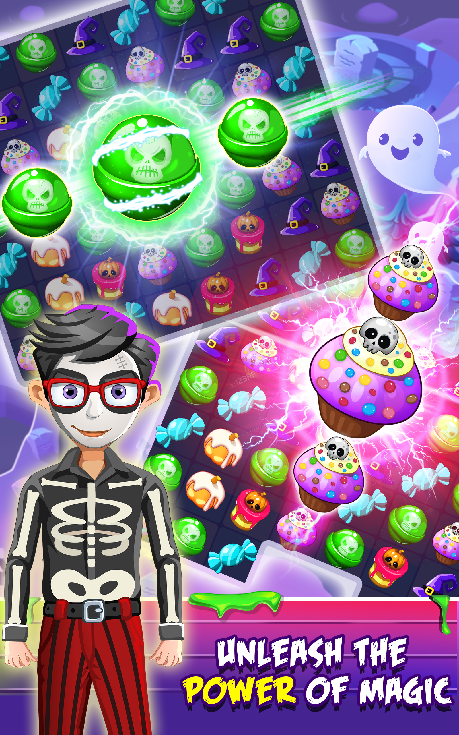 Witchdom2–HalloweengameMatch3Puzzle截图2