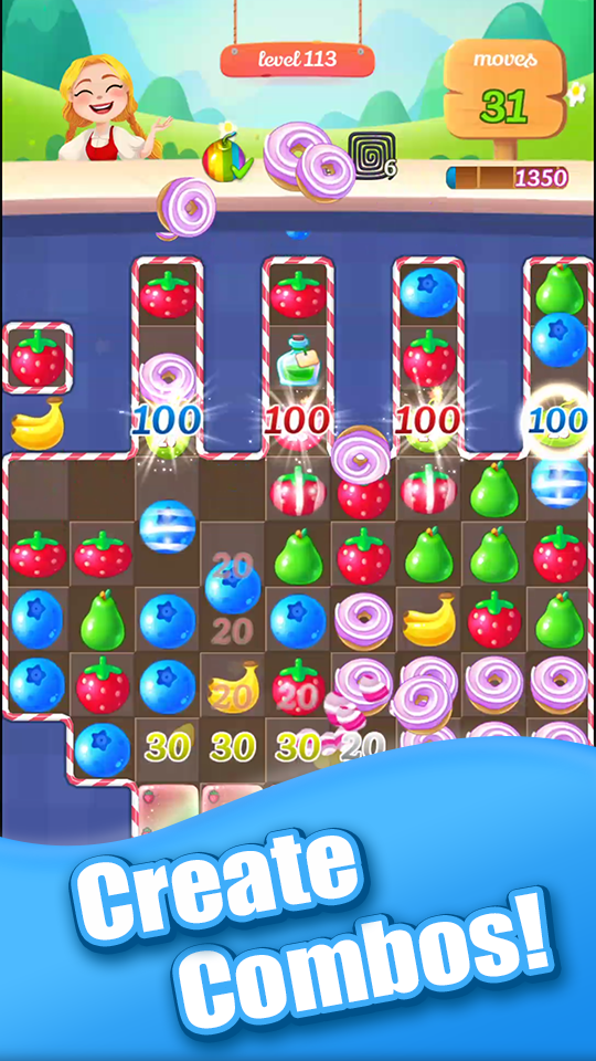 NewSweetFruitPunch–Match3Puzzlegame截图3