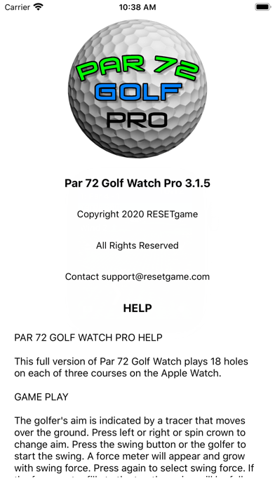 Par72GolfWatchPro截图1