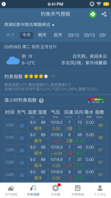 钓鱼天气预报v1.5.9截图2