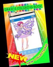 draw \ coloring new 3D winx fairy free截图2