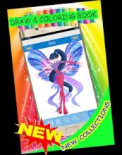 draw \ coloring new 3D winx fairy free截图4