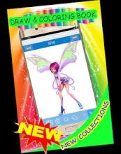 draw \ coloring new 3D winx fairy free截图3