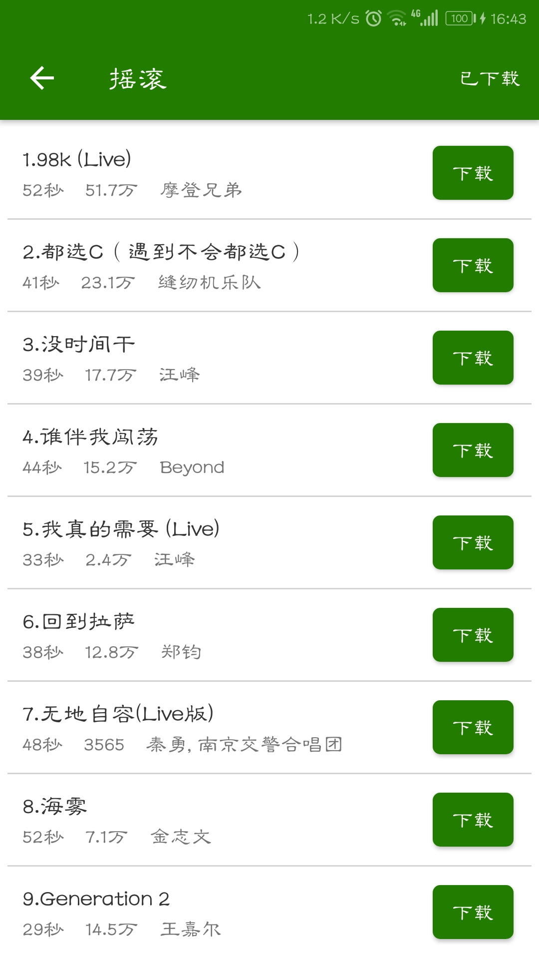 免費手機鈴聲大全截圖預覽