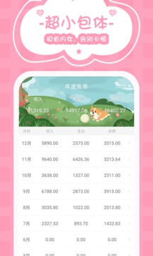 女生記賬截圖