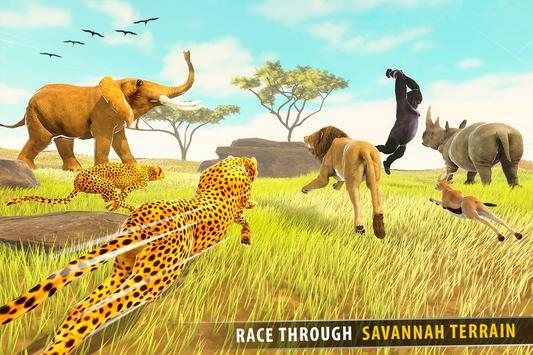 热带草原动物赛跑3D截图2