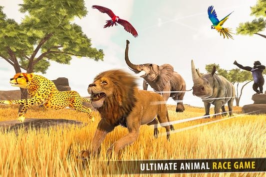 热带草原动物赛跑3D截图1