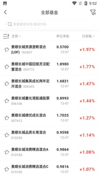 景順長(zhǎng)城基金截圖
