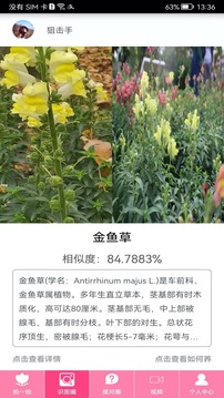 拍照識物截圖