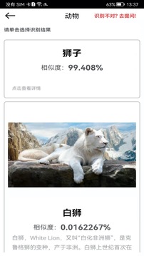 拍照識物截圖