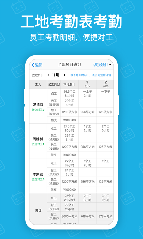 吉工考勤截圖預(yù)覽
